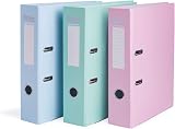 Pukka Pad A4 Pastel Lever Arch Files 70mm Pack 3 Pink Blue Green view 1