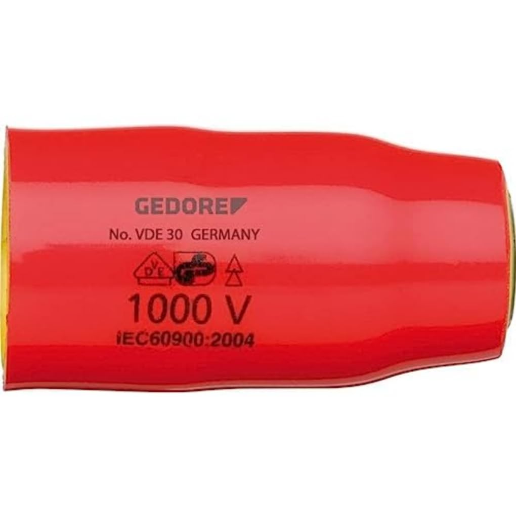 GEDORE VDE Socket Spanner 3/8 inch, Hexagonal, 18 mm, 1 Piece, VDE 30 18