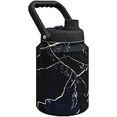 Asobu Mighty Stainless Steel Double Walled Insulated Jug 68 Ounces - Half Gallon (Midnight Marble)