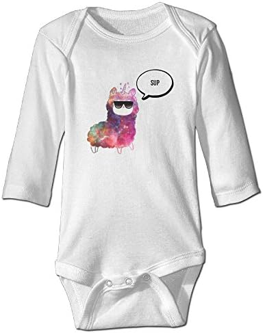 TREEW Cool Rainbow Llama Baby Girl Long Sleeve Bodysuits 24 Months