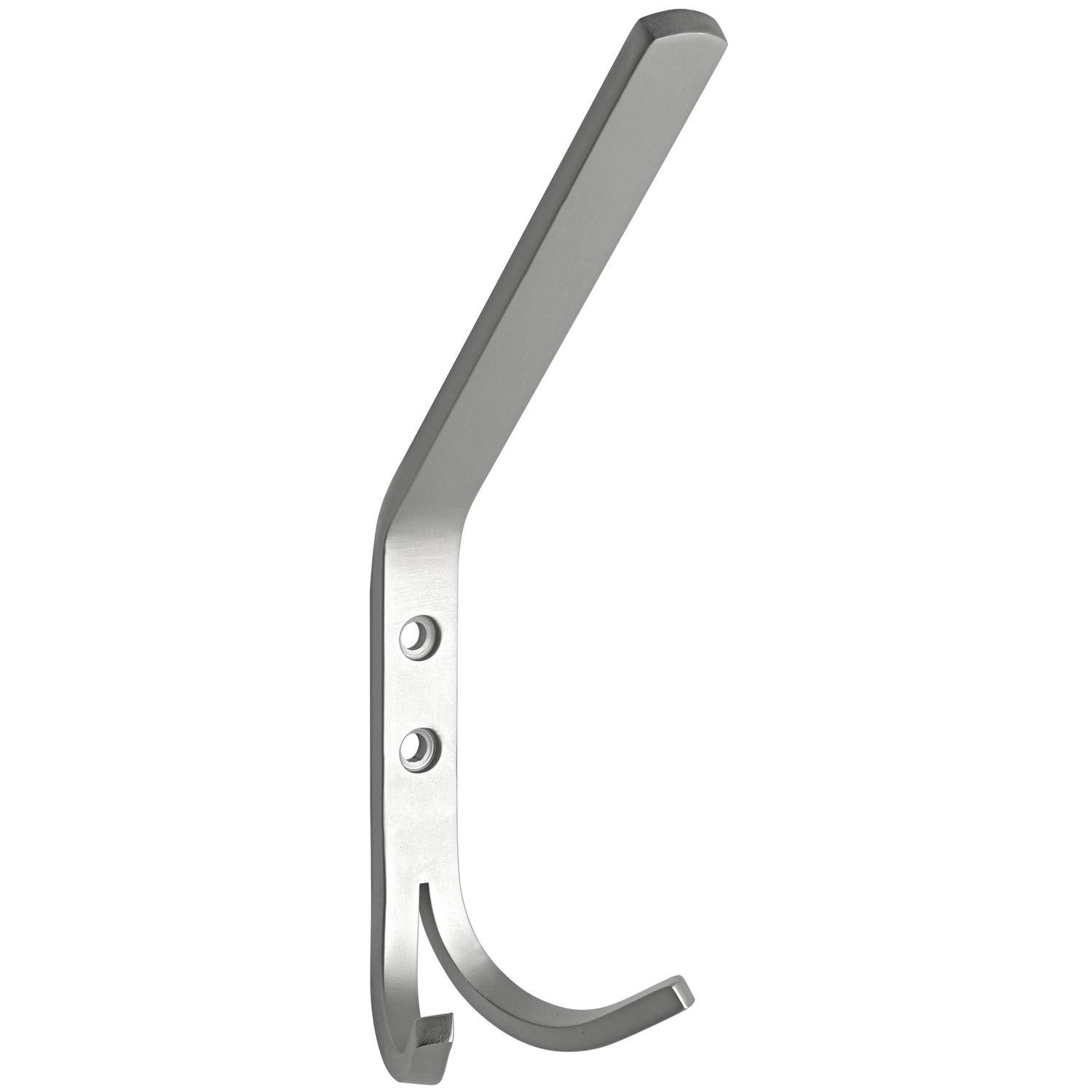 OPO Grimme Cygni Basic 75091047 Hat Hook (Coat Hook), Width 55 mm, Height 180 mm, Coat Hook Aluminium, Natural Anodised Silver