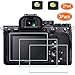 ULBTER Screen Protector for Sony alpha a7II A7III A7 III A7 II A7R IV A7R III A7R II & Hot Shoe Cover [3+2Pack] 0.3mm 9H Hardness Tempered Glass Cover Anti-Scrach Anti-Fingerprint Anti-Bubble