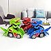 Dinosaur Cars Transforming Toys,Transforming Dinosaur LED Car with Light Sound Kids Toy,Dinosaur Cars Combined Into One,Automatic Transformation,2-8 Year Old Boys Girls Toddlers Kids Gift (Red)