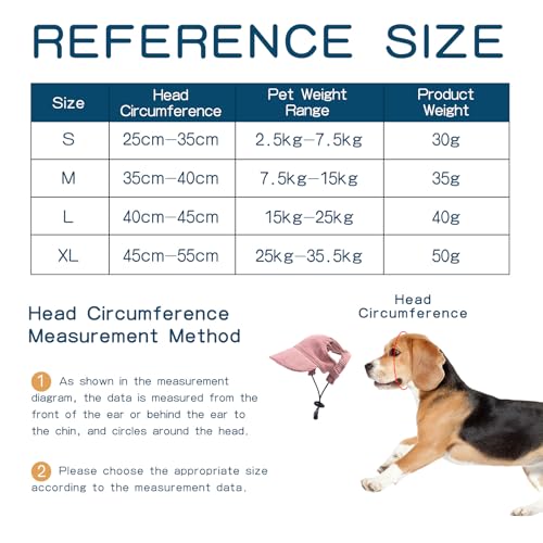 BASVII Dog Baseball Cap, Adjustable Dog Cap with Earflaps, Dog Cap for Dogs and Cats, Breathable Sun Protection Visor Cap Hat