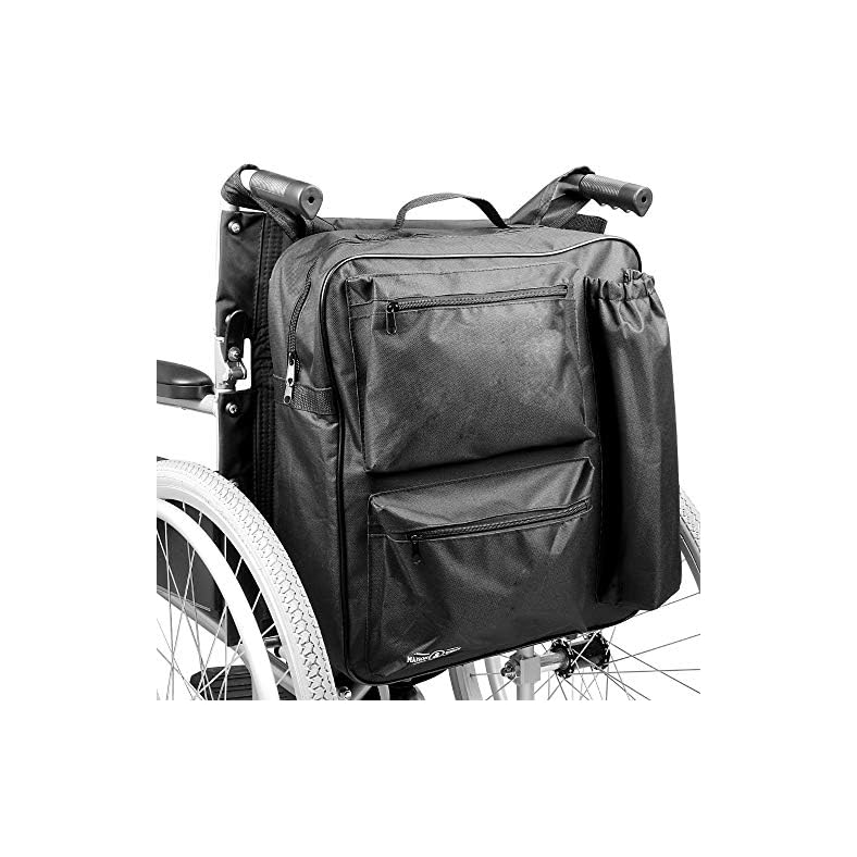 Multifunction Wheelchair Bag Mobility Scooter Universal Backpack Padded Rear Multi Pocket
