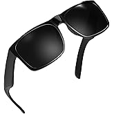 WISTON XL Big Wide Head Mens Dark Black Sunglasses for Men Extra Large Square Sun Glasses 149mm W8004