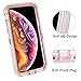 Coolden Case for iPhone Xs MAX Cases Protective Glitter Case for Women Girls Cute Bling Sparkle 3D Quicksand Heavy Duty Cover Hard Shell Shockproof TPU Case for 6.5 Inches iPhone Xs MAX, Rose Gold