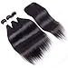 10A Peruvian Virgin Straight Hair 3 Bundles with Free Part Closure (20 22 24+16) 100% Unprocessed Peruvian Straight Human Hair Weft with Lace Closure Natural Hair Extensions Peruvian Straight Hair