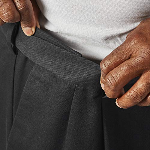 Haggar mens Work to Weekend No Iron Twill Pleat Front Regular and Big