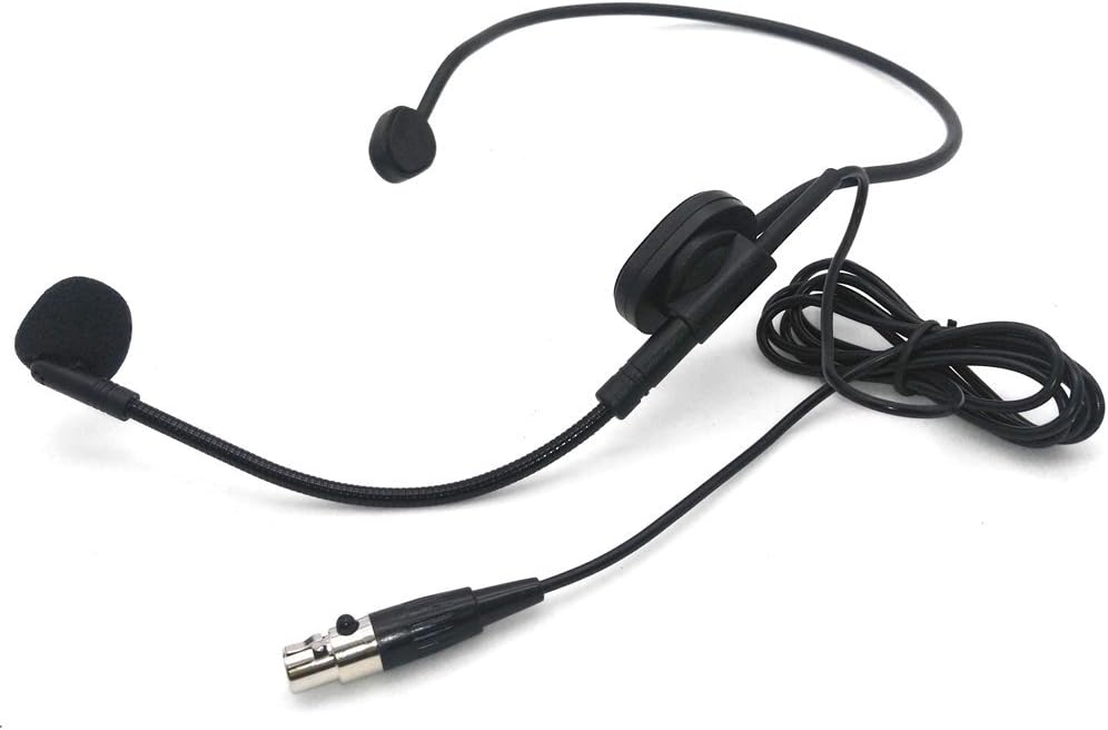 Black 3 pin xlr Mini headset Headworn Microphone for AKG samson