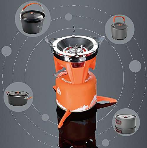 Bounabay Personal Cooking System Outdoor Hiking Camping Equipment Oven Portable Propane Gas Stove Burner,1L