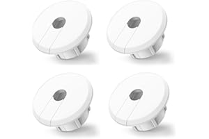 Sactulaz Wall Bushing Grommet for Starlink Dishy Router Ethernet Adapter Cable, Starlink Cable Routing Kit Feed-Through for 1 inch Wall Hole and Furnitures Wire Hole (White, 4 Pack)