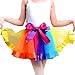UOMNY Girls Layered Rainbow Ribbon Tutu Skirt Dance Dress Tutus for Girls 3-5 Years Old