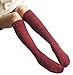 MrSr 2 6 Pairs Women Girls Dots Wool Knee High Turn Up Rib Colorful Winter Socks