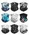 iHeartRaves Breathable Neck Gaiter Half Face Cover Cool Skiing Mask Bandana Festival Rave Balaclava Scarf (3 Pack)