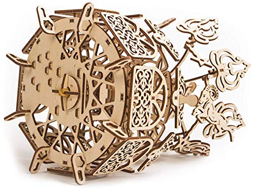 Wood Trick Wooden Carousel Horse Toy, Merry-Go-Round Model - 3D Wooden Puzzle for Adults and Kids