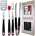 Grill Utensils Set - Heavy Duty Stainless Steel Grill Tools - Spatula, Fork, Tongs, Basting Brush - Premium Barbecue Tools - Grill Set with Gift Box