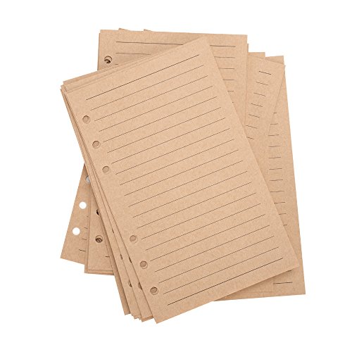 Refills Lined Paper, MALEDEN Refillable A6 Paper for 5x7 Journal