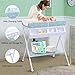 Costzon Baby Changing Table, Folding Diaper Station Nursery Organizer for Infant (Blue)
