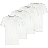 Levi's Mens 4-Pack Basic Crew Neck T-Shirt, Soft Cotton, Tag-Free, Breathable Comfort