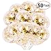 50pcs Gold Confetti Balloons, 12 Inch Latex Party Balloons with Golden Paper Confetti Dots for Wedding Engagement Party Decorations.