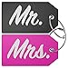 Shacke Mr & Mrs Luggage Tag (Black/Pink)