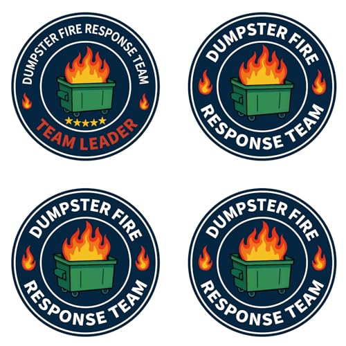 Fpyhrm Dumpster Fire Response Team Stickers Waterproof