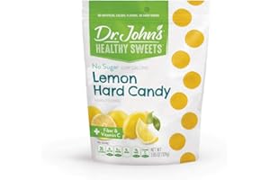 DR. JOHN'S HEALTHY SWEETS Dr. John’s Sugar Free Candy, Healthy Hard Candy with Zero Sugar, Low Calorie Snacks, Keto Friendly, Vegan, Gluten Free, Lemon Flavor, 24 Count, 3.85 OZ