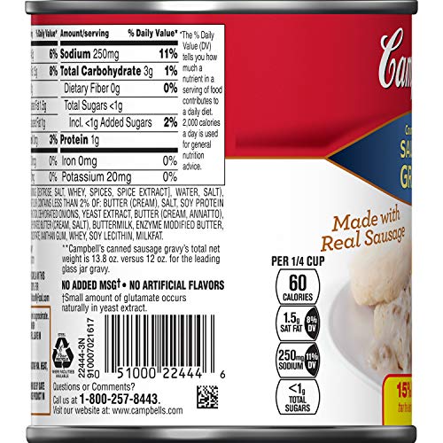 Campbell's Country Style Sausage Gravy, 13.8 oz.