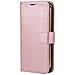 Abacus24-7 Galaxy S7 Edge Phone Case, Wallet with Leather Flip Cover and Stand, Rose Gold