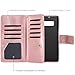 BENTOBEN Samsung Note 8 Case, Galaxy Note 8 Case Wallet Flip, Samsung Note8 Case Bling Glitter 9 Card Holder PU Leather Detachable Wrist Strap Wallet Phone Case Cover for Galaxy Note 8 Cute Rose Gold