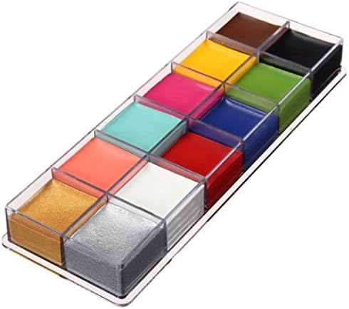 ROVAO Face &amp; Body Painting Oil Painting Art MakeUp Kit Halloween Party Fancy Dress 12 Color