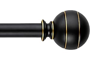 Curtain Rods for Windows 18 to 45 Inch,1 Inch Telescoping Splicing Adjustable Heavy Duty Metal Extendable Decorative Small Sh