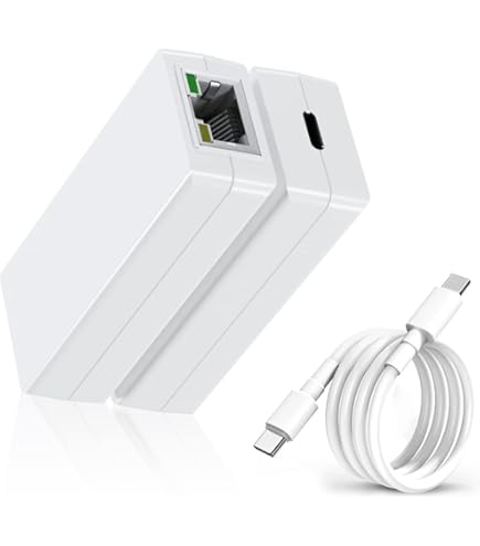PROCET 60W PoE to USB-C Adapter Converter with 100Mbps Network IEEE802