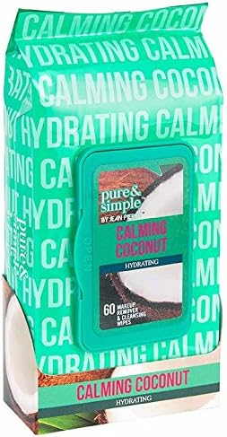 Jean Pierre Cosmetics 60 Calming Coconut Cleansing Wipes, 11.96 Pound