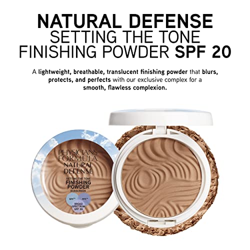 PHYSICIANS FORMULA NATURAL DEFENSE SETTING POWDER, FACE & FINISHING POWDER, SPF 20 LIGHT | DERMATOLOGIST TESTED, CLINICIALLY TESTED