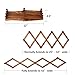 Homode Vintage Wood Expandable Peg Rack- Multi-Purpose Accordion Wall Hangers with 13 Hooks for Hats, Coat, Mugs, Scarf, Jewelry Storage