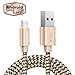 Zeuste USB Cable 3PACK 5.9Ft/1.8M Android Charger USB Cable for Samsung,LG, Android Smartphones and More (Nylon Braided Cable)
