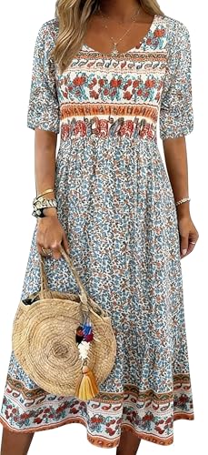 Kubsid Boho Floral Maxi Dress