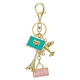 Rhinestone Keychain Key Chain Sparkling Key Ring