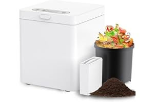 MERIOR 3L Compact Electric Composter for Kitchen, Odorless Smart Compost Bin, Self-Cleaning & Digital Display - Fast 4-6H Food Waste to Fertilizer Conversion for Outdoor Use
