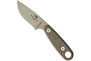 ESEE Knives Izula-II Fixed Blade Knife, Micarta Handle, Molded Sheath, Clip Plate (Desert Tan)