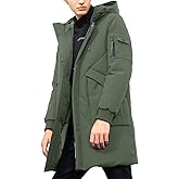 Pioneer Camp Men's Winter Coats Water-Repellent Windproof Thicken Parkas Long Hooded Padded Puffer Jacket