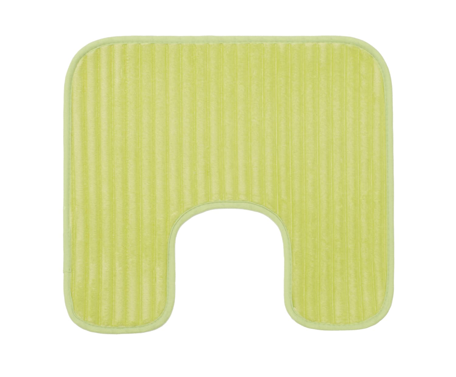 Gözze - Soft, Non-Slip U-Shaped Toilet Rug, 100% Polyester, 50 x 45 cm - Lime