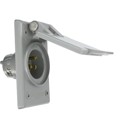 thumbnail image 2 of OCSParts NEMA 5-15 Grounding Flanged Inlet - 15A 125V AC, 2 Pole 3 Wire, CUL Listed 2 of 6