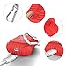 MeanLove AirPods Case, Accessories Kits for Airpods Charging Case, Flex Armor Series AirPods Cover Skin with Keychain/Magnetic Airpods Strap, Red