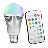 Coidak E26 RGB+W LED Color Changing Light Bulb with 2.4G RF Wireless Remote Controll (Not IR), Pure White, Dimmable A19 Lamp