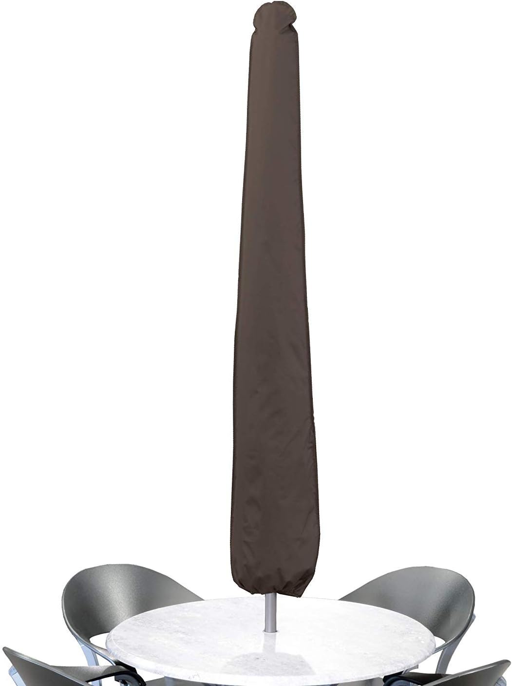 True Guard Patio Furniture Covers Waterproof Heavy Duty - Umbrella Cover, 600D Rip-Stop, Fade/Stain/UV Resistant for Outdoor Patio Furniture, Dark Brown