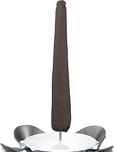 True Guard Patio Furniture Covers Waterproof Heavy Duty - Umbrella Cover, 600D Rip-Stop, Fade/Stain/UV Resistant for Outdoor Patio Furniture, Dark Brown