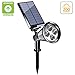 The Hoont8482; 2-in-1 Bright Outdoor LED Solar Spotlight / Solar Powered Light for Patio, Entrance, Landscape, Garden, Driveway, Yard, Lawn, Etc./ Great for Accents, Security Lighting, Pool Area, Etc. [UPGRADED VERSION]